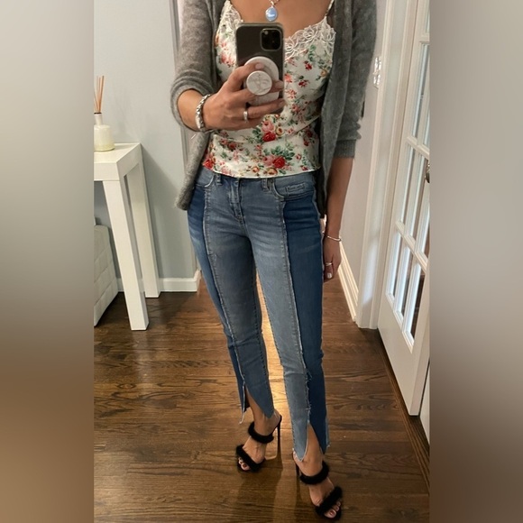 Blank NYC Skinny Classique Split Hem Two Tone Jean - Picture 3 of 13